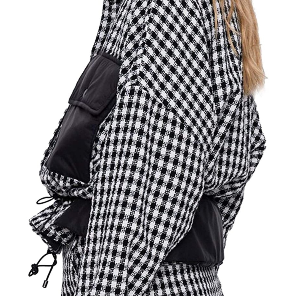 Zara Contrasting Tweed Jacket - Picture 3 of 16